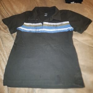 Sz 8 Gymboree Kids Brown Polo Shirt with Stripes
